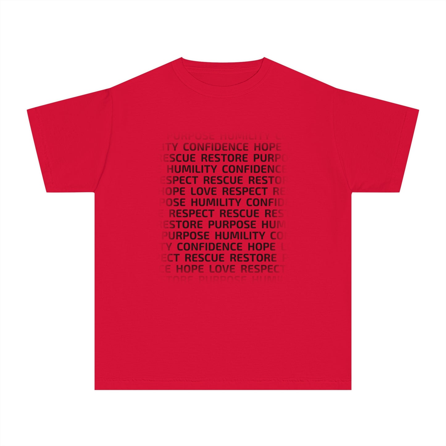 Values & Goals Block Comfort Colors Youth Tee
