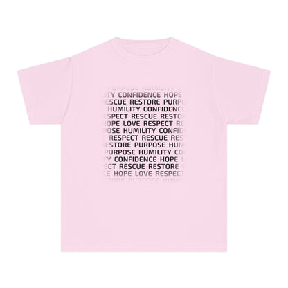 Values & Goals Block Comfort Colors Youth Tee