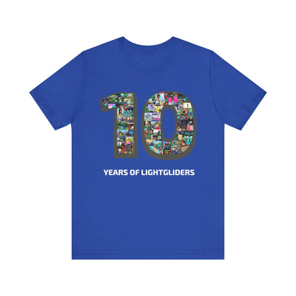 10 Years of Lightgliders Front Adult Tee