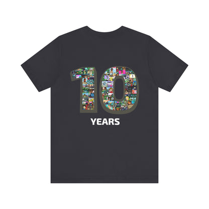 10 Years of Lightgliders Back Adult Tee