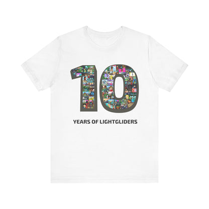 10 Years of Lightgliders Front Adult Tee