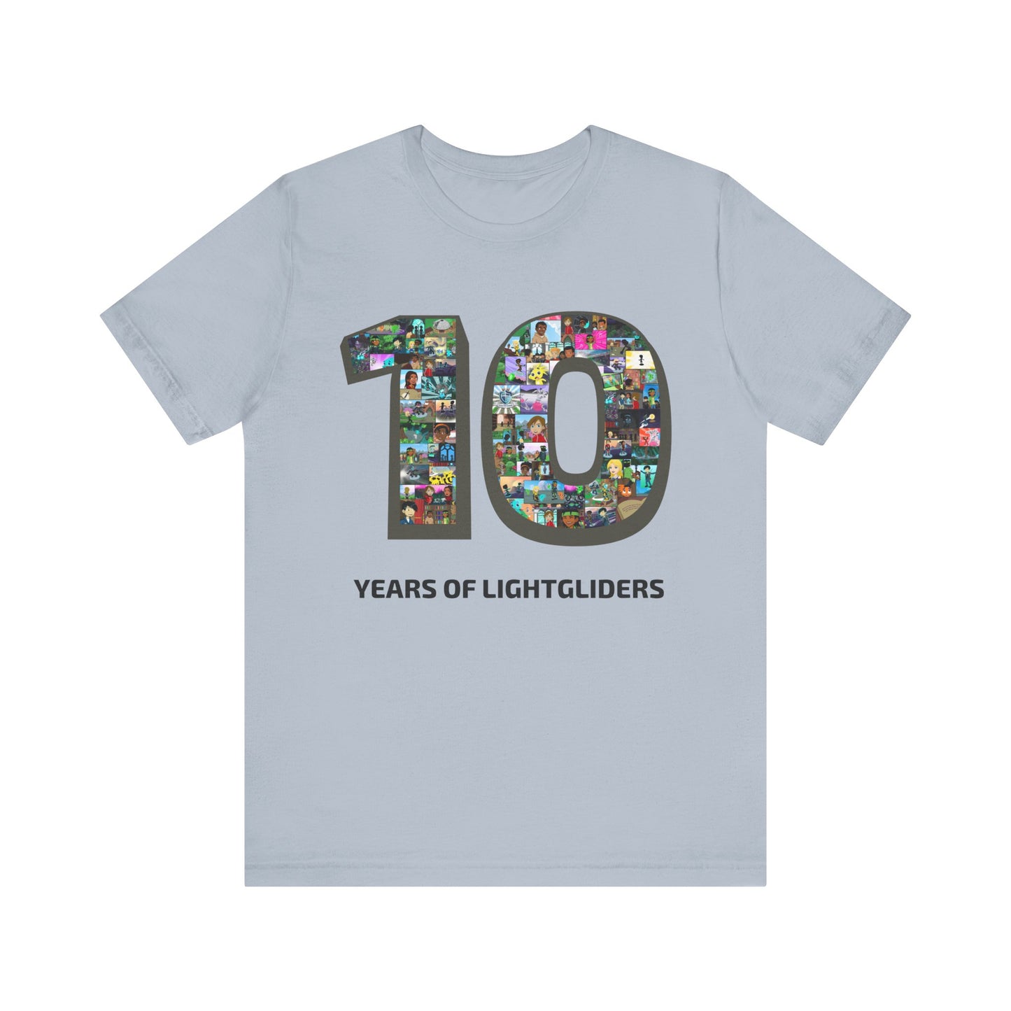 10 Years of Lightgliders Front Adult Tee